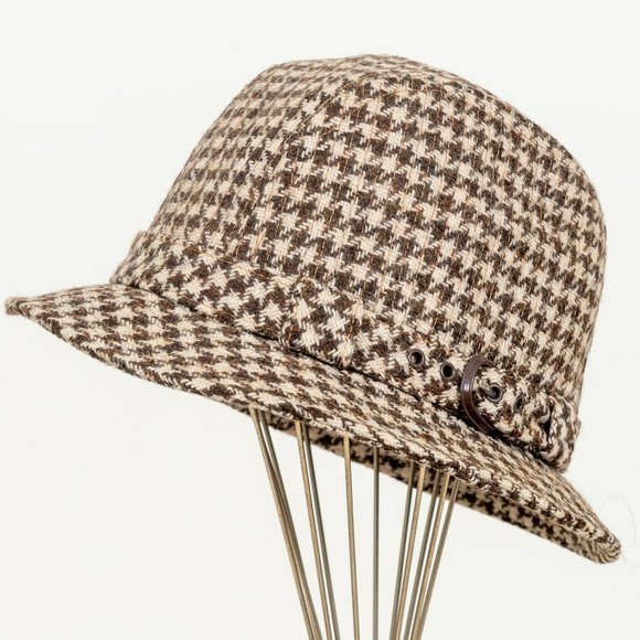 houndstooth fedora hat